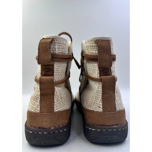 UGG Australia Women Ladies Jute Tie Up Faux Fur Insulated Low Ankle Boots Sz 9 - Picture 5 of 8